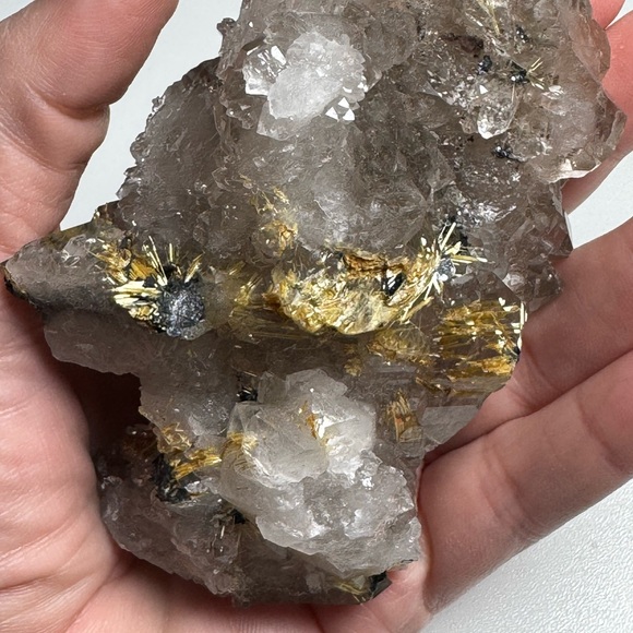 Stunning Smokey Quartz Hematite Gold Rutile Raw Mineral   🇧🇷 Collectors Piece - Picture 5 of 12